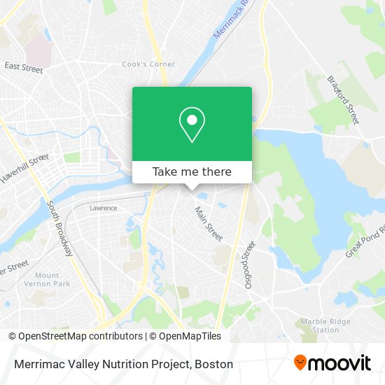 Merrimac Valley Nutrition Project map