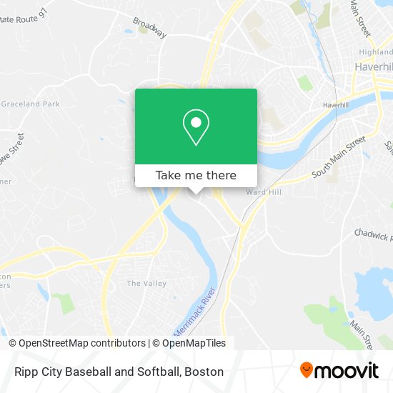 Ripp City Baseball and Softball map