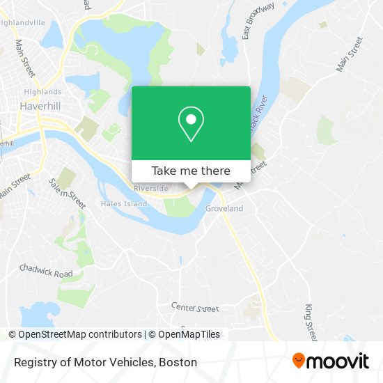 Registry of Motor Vehicles map