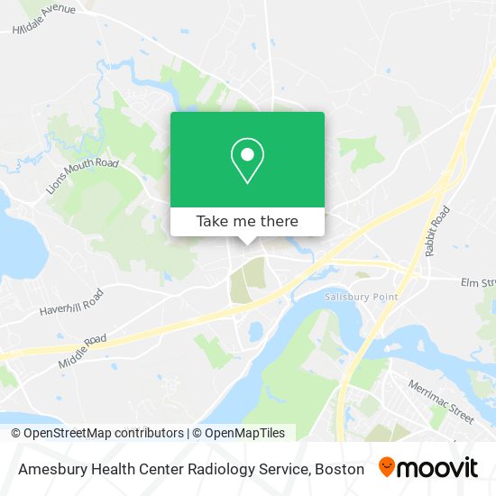 Amesbury Health Center Radiology Service map