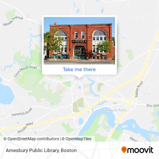 Amesbury Public Library map