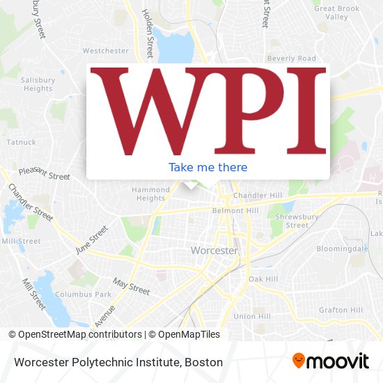 Mapa de Worcester Polytechnic Institute