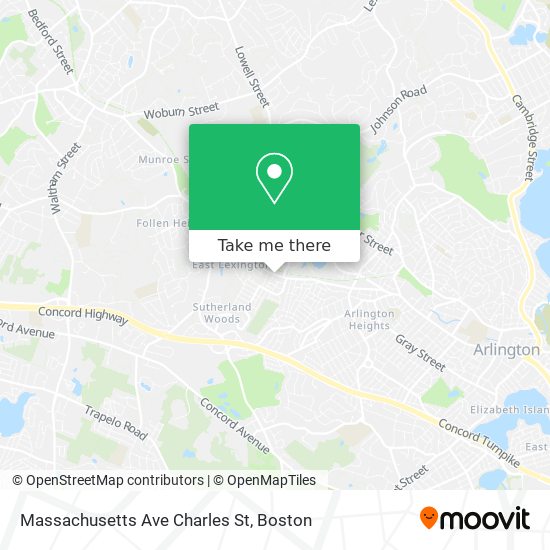 Mapa de Massachusetts Ave Charles St