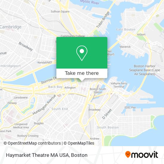 Haymarket Theatre MA USA map