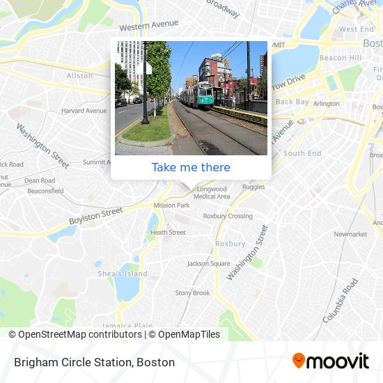 Mapa de Brigham Circle Station