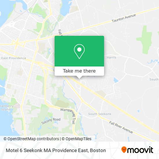 Motel 6 Seekonk MA Providence East map