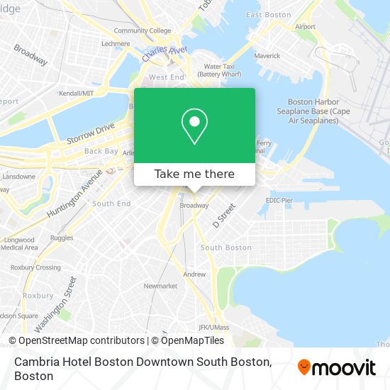 Cambria Hotel Boston Downtown South Boston map