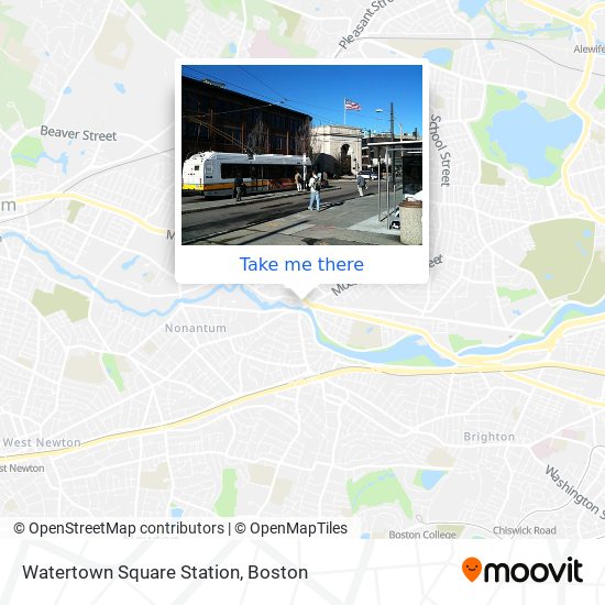 Watertown Square Station map