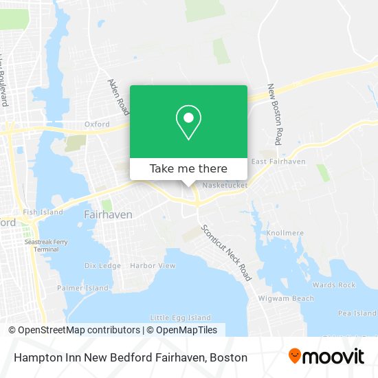 Hampton Inn New Bedford Fairhaven map