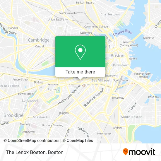 The Lenox Boston map