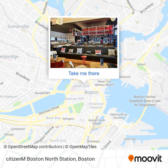 Mapa de citizenM Boston North Station