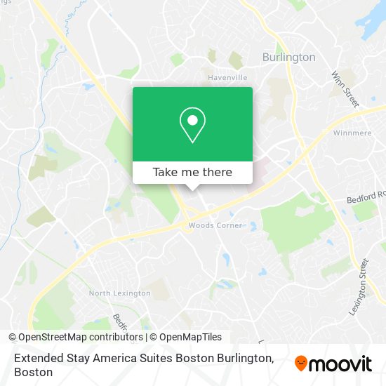 Mapa de Extended Stay America Suites Boston Burlington