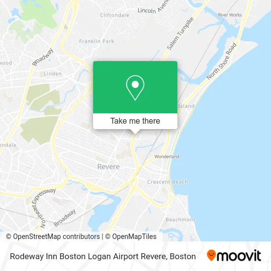 Rodeway Inn Boston Logan Airport Revere map