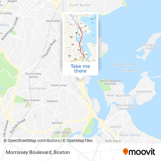 Morrissey Boulevard map