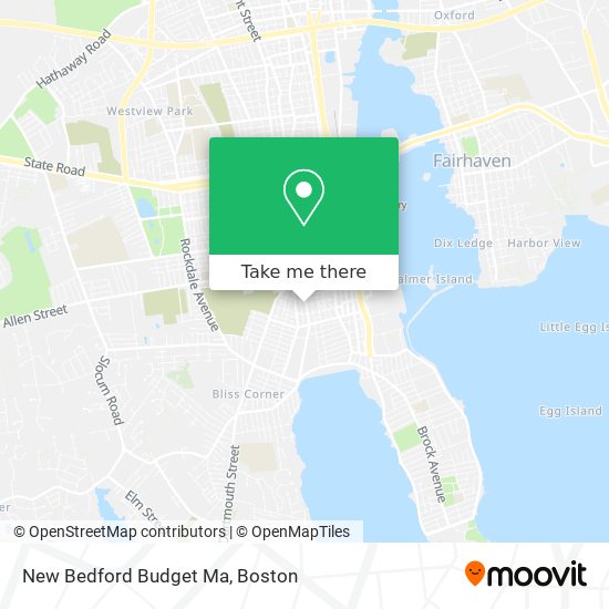 New Bedford Budget Ma map