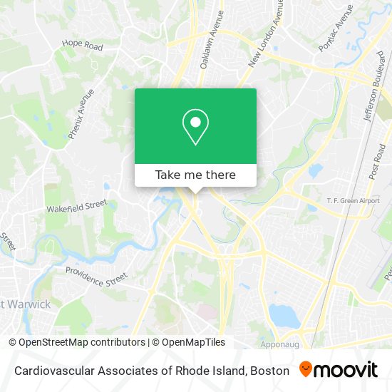 Cardiovascular Associates of Rhode Island map