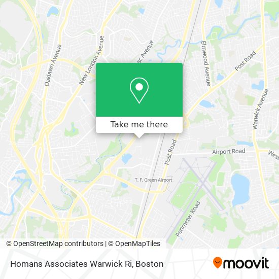 Mapa de Homans Associates Warwick Ri