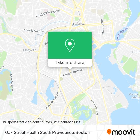 Mapa de Oak Street Health South Providence