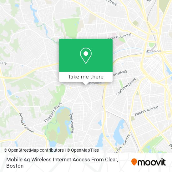 Mapa de Mobile 4g Wireless Internet Access From Clear