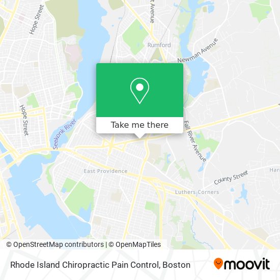 Mapa de Rhode Island Chiropractic Pain Control