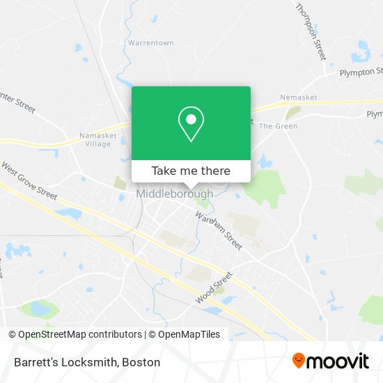 Barrett's Locksmith map