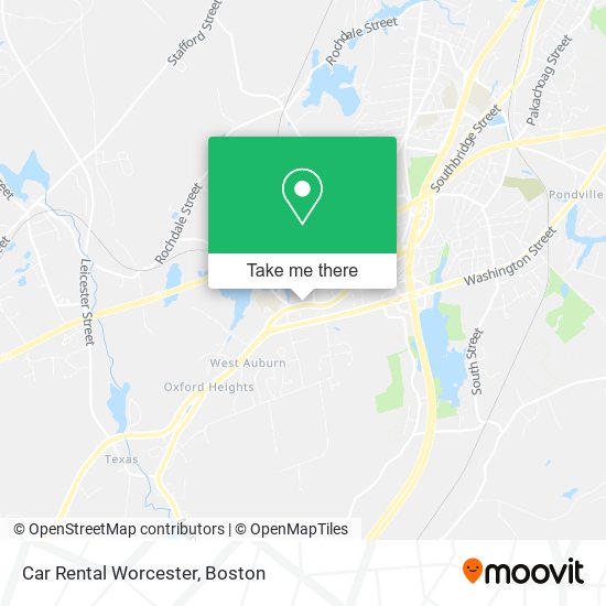 Mapa de Car Rental Worcester