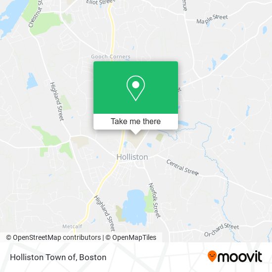 Holliston Town of map