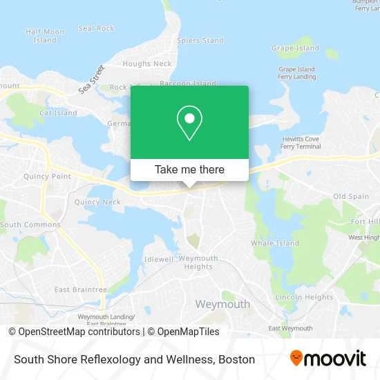 South Shore Reflexology and Wellness map