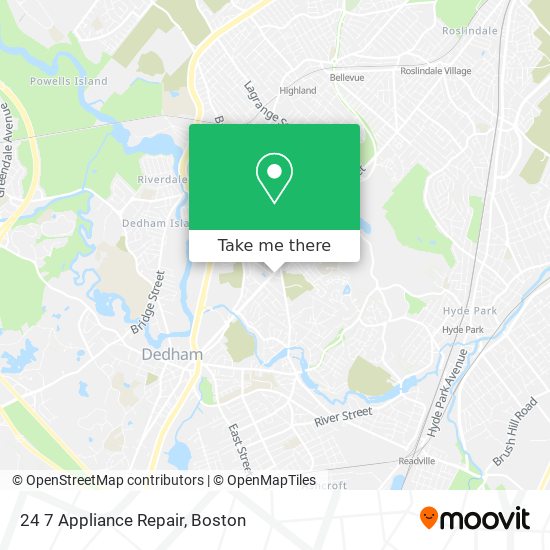 24 7 Appliance Repair map