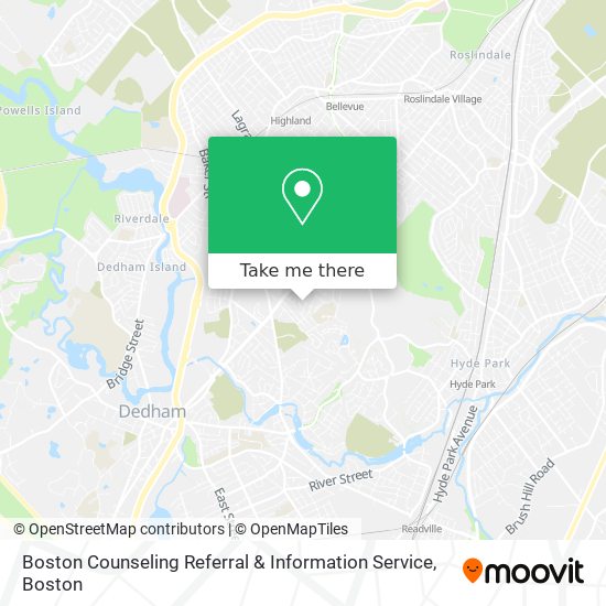 Mapa de Boston Counseling Referral & Information Service