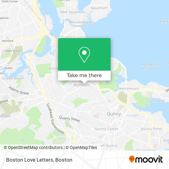 Boston Love Letters map