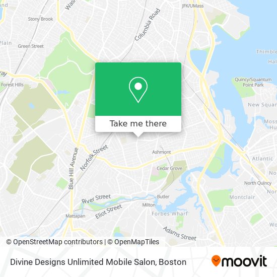 Divine Designs Unlimited Mobile Salon map