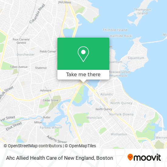 Ahc Allied Health Care of New England map