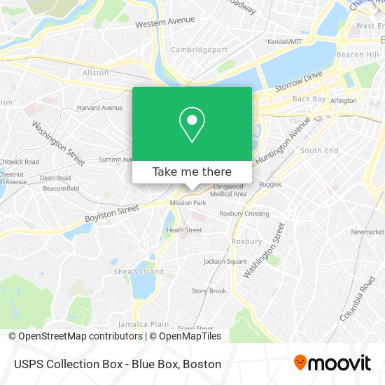 USPS Collection Box - Blue Box map