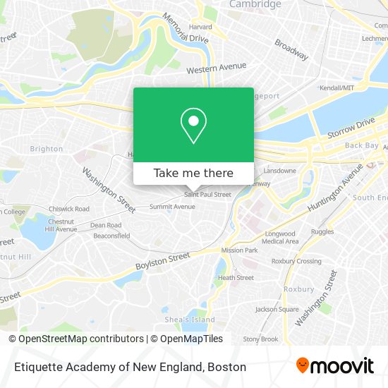 Etiquette Academy of New England map