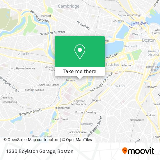 1330 Boylston Garage map