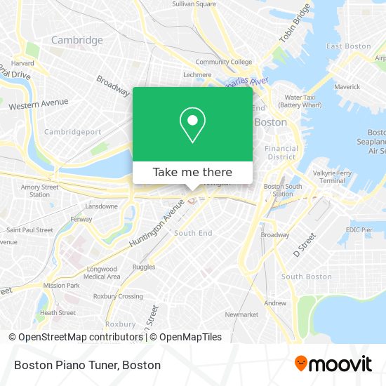 Boston Piano Tuner map