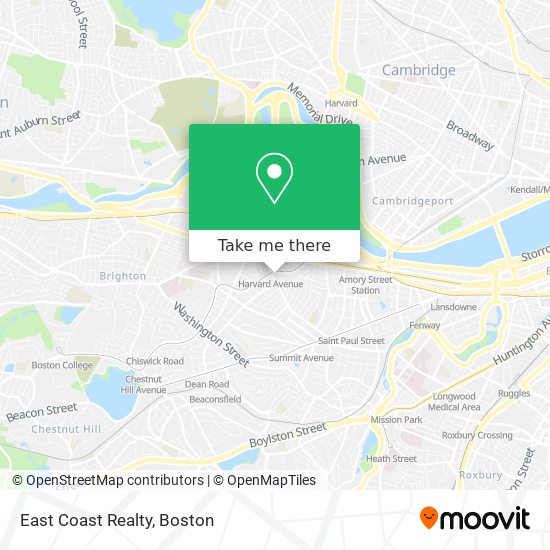 East Coast Realty map