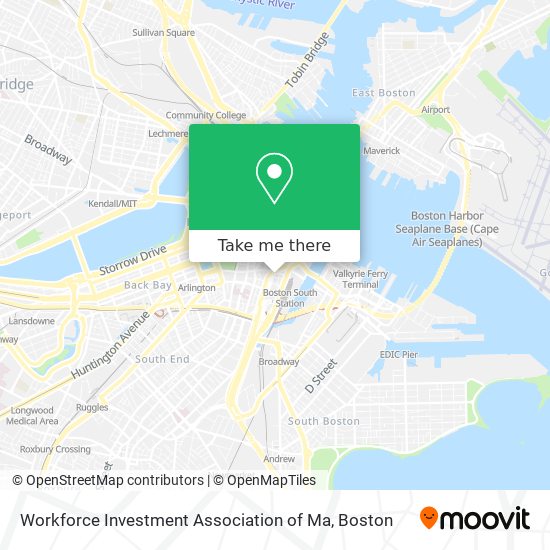 Mapa de Workforce Investment Association of Ma