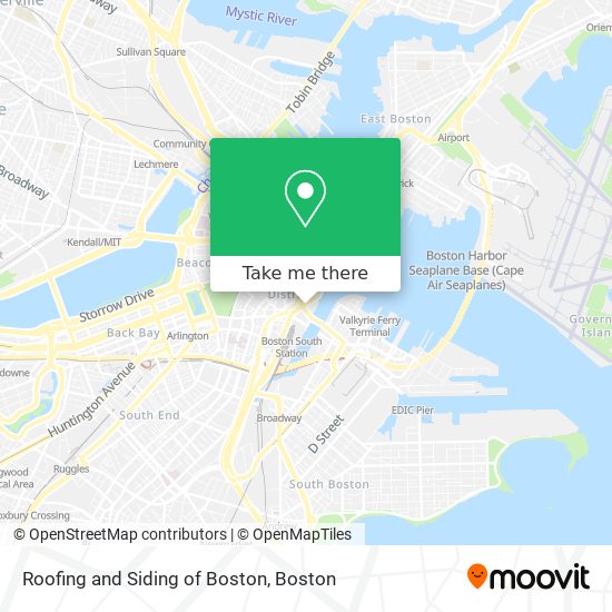 Roofing and Siding of Boston map