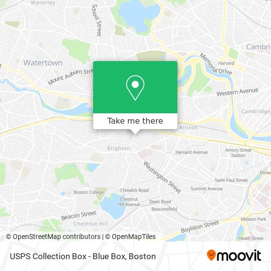 Mapa de USPS Collection Box - Blue Box