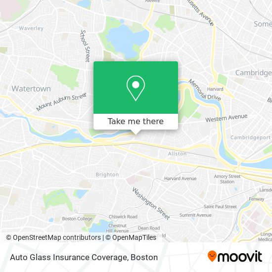 Mapa de Auto Glass Insurance Coverage