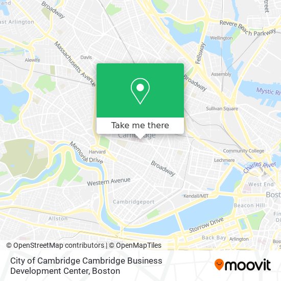 Mapa de City of Cambridge Cambridge Business Development Center