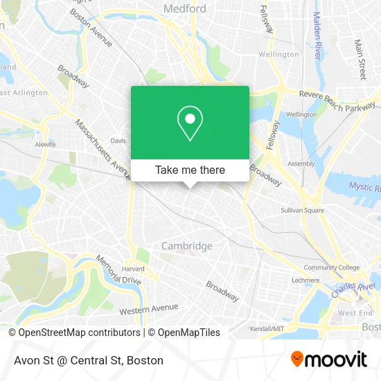 Avon St @ Central St map