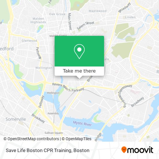 Save Life Boston CPR Training map