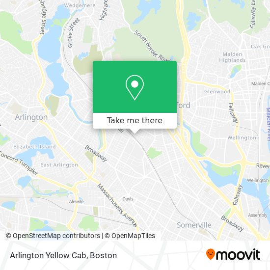 Mapa de Arlington Yellow Cab