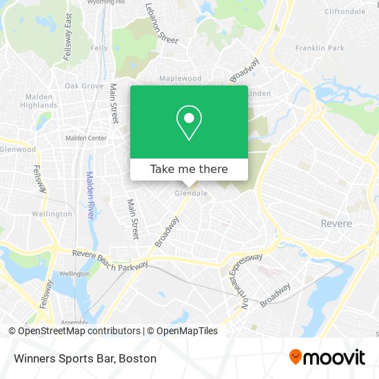 Winners Sports Bar map