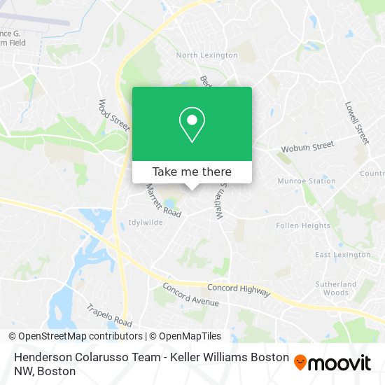 Henderson Colarusso Team - Keller Williams Boston NW map