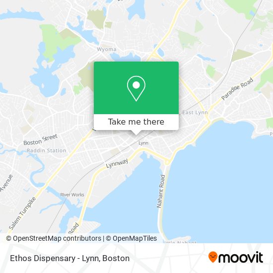 Mapa de Ethos Dispensary - Lynn