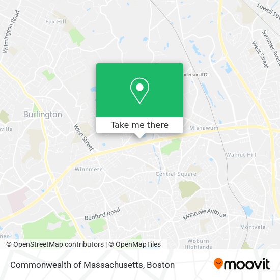 Commonwealth of Massachusetts map